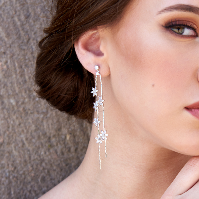 Aretes Cascada Flores