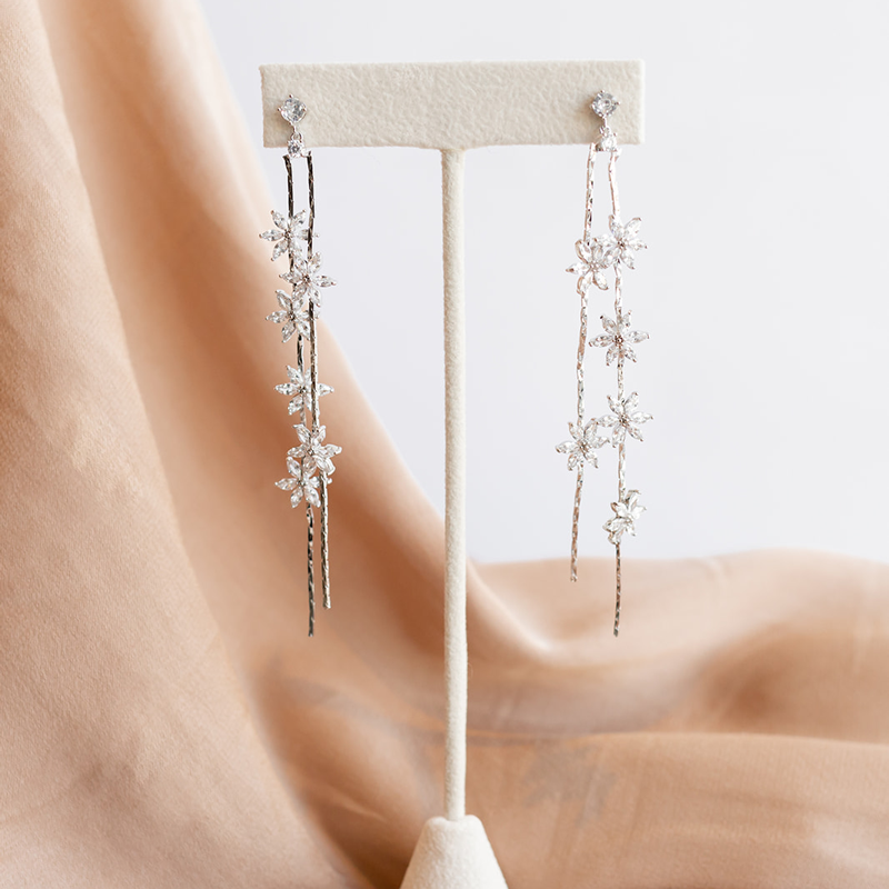 Aretes Cascada Flores