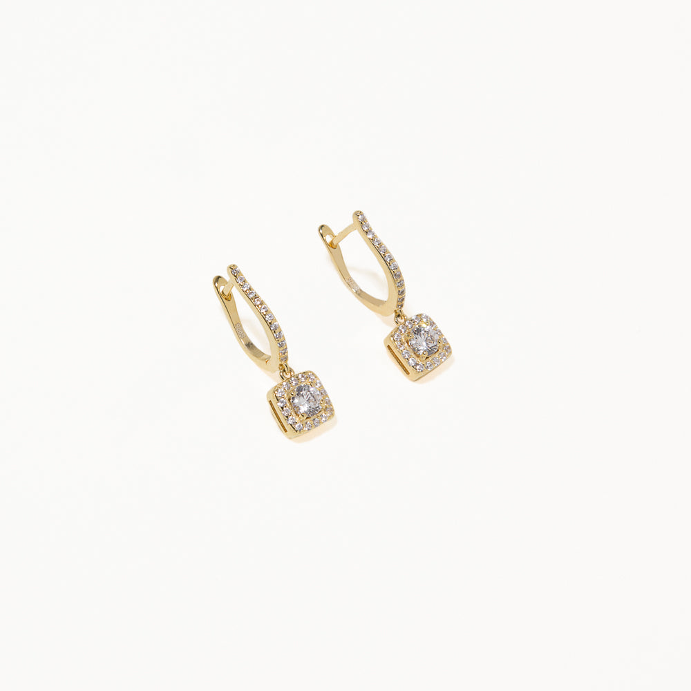 Aretes Halo Dorados