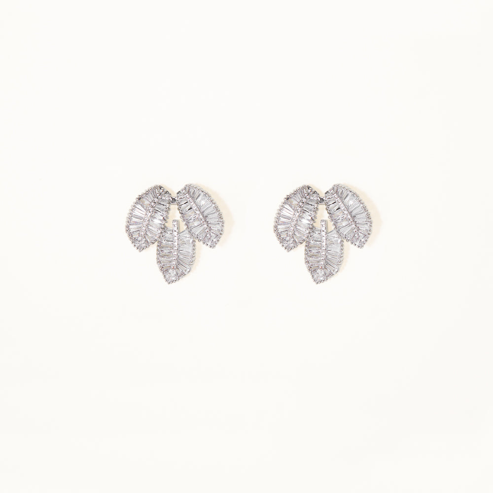 Aretes Hoja Cristal