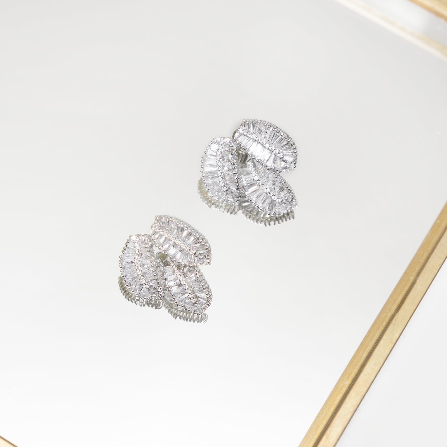 Aretes Hoja Cristal