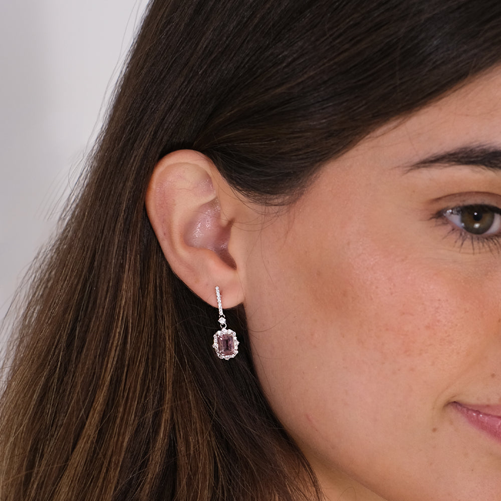 Aretes Rose Halo